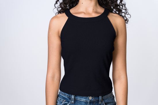 Load image into Gallery viewer, High Neck Ribbed Tank Top
